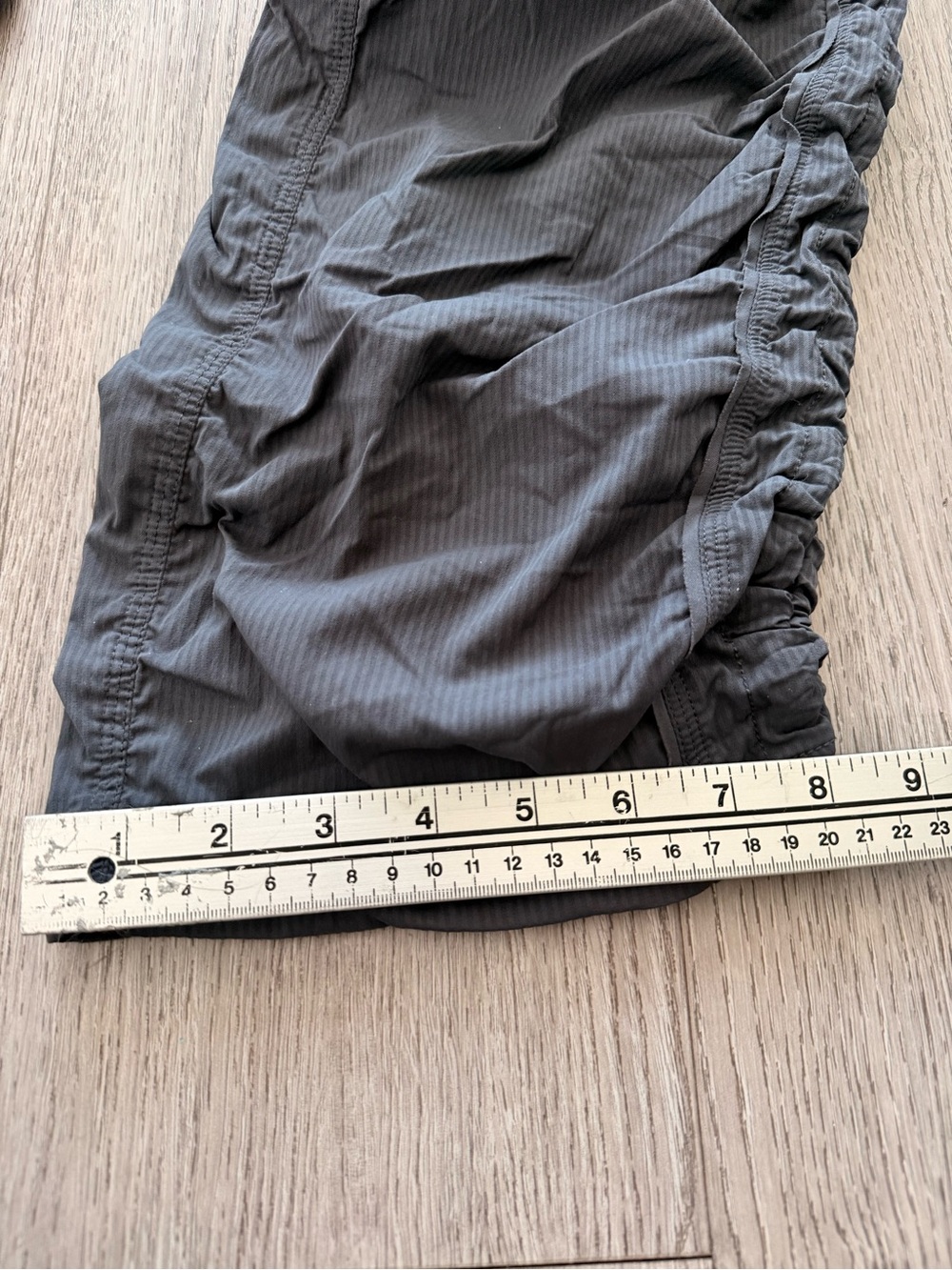 Lululemon Quick Step Pant Gray Dance Ruched Cinch Hem Size 12 - Picture 11 of 14